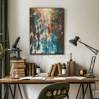 Colorful Urban Energy Street Scene Artistic Poster PosterGoat