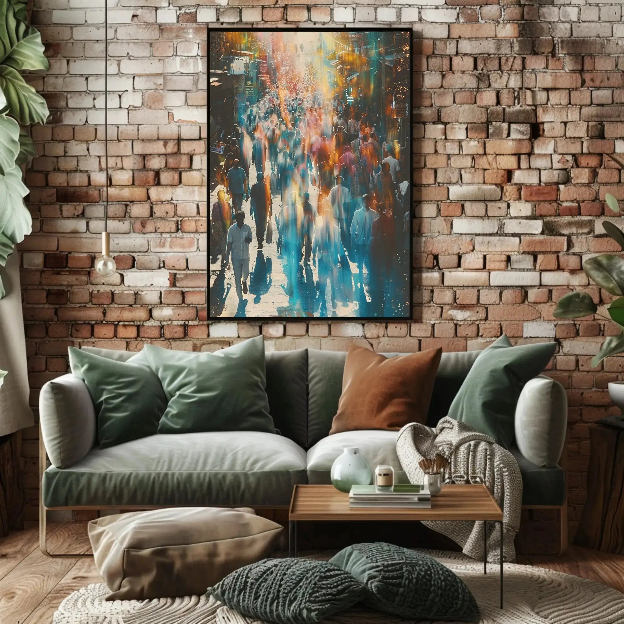 Colorful Urban Energy Street Scene Artistic Poster PosterGoat