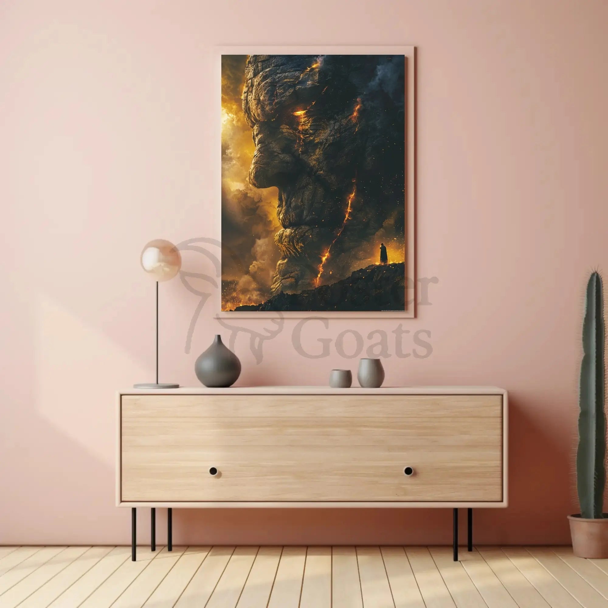 Colossal Mythical Confrontation Fantasy World Poster PosterGoat