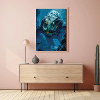 Colossal Mythical Sea Creature Futuristic Sci-Fi Poster PosterGoat