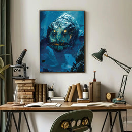 Colossal Mythical Sea Creature Futuristic Sci-Fi Poster PosterGoat