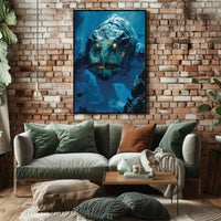 Colossal Mythical Sea Creature Futuristic Sci-Fi Poster PosterGoat