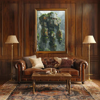 Colossal Robot Overlooking Nature Futuristic Sci-Fi Poster PosterGoat