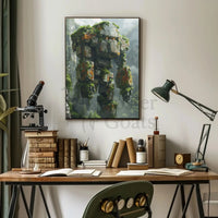 Colossal Robot Overlooking Nature Futuristic Sci-Fi Poster PosterGoat