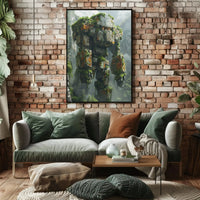Colossal Robot Overlooking Nature Futuristic Sci-Fi Poster PosterGoat