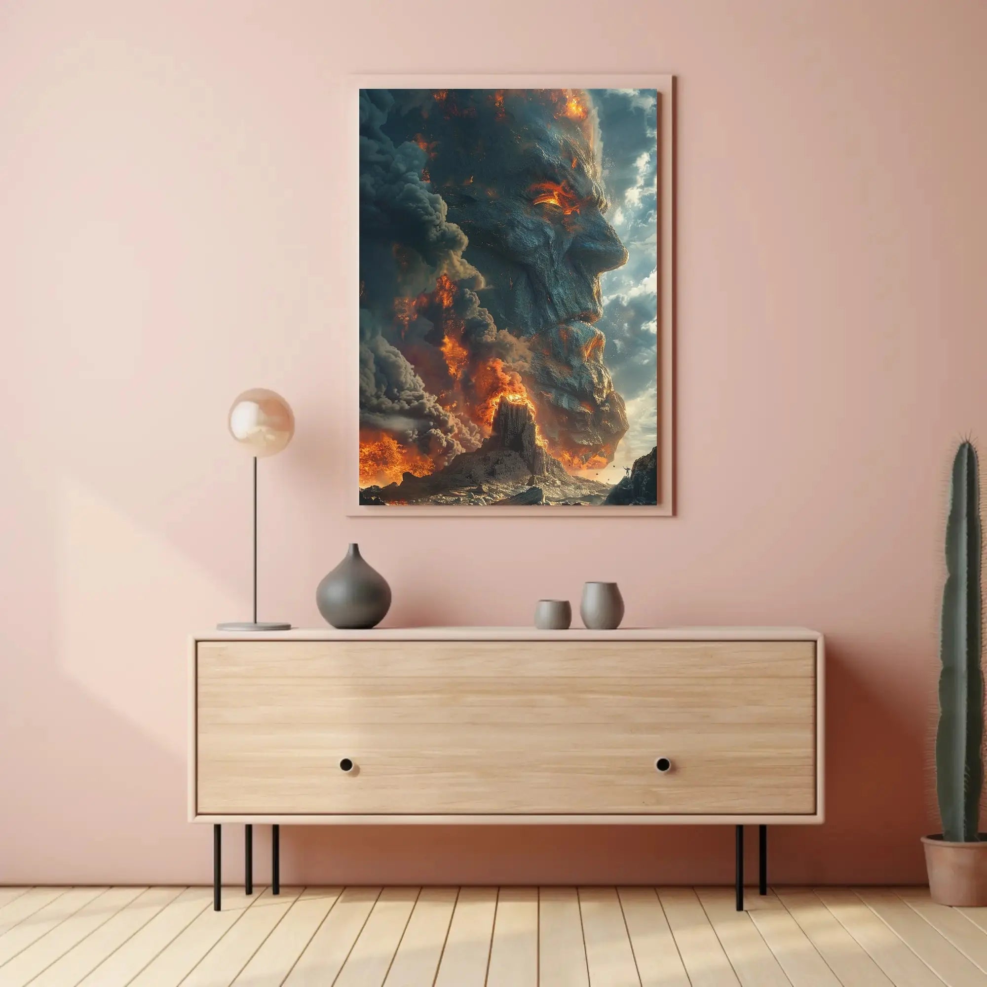 Colossal Titan Eruption Fantasy Adventure Artistic Poster PosterGoat
