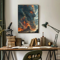 Colossal Titan Eruption Fantasy Adventure Artistic Poster PosterGoat