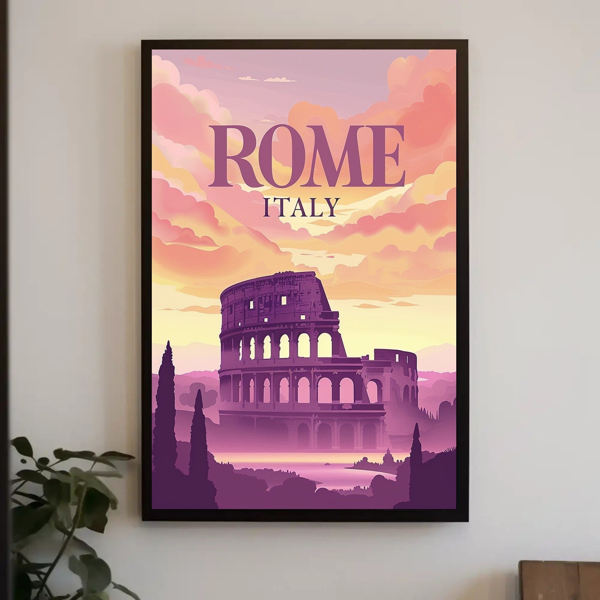 Colosseum Enchantment in Rome Travel Poster PosterGoat