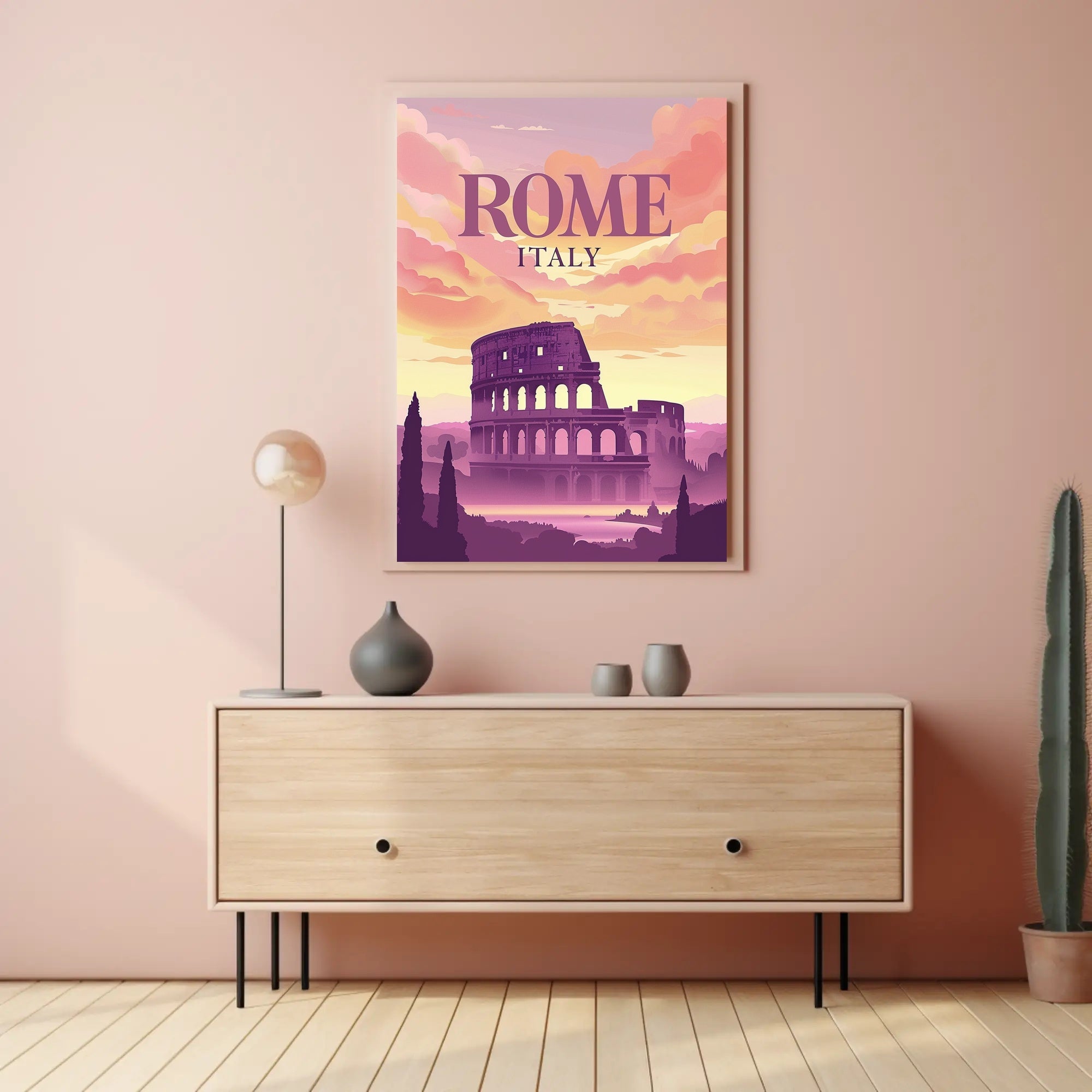 Colosseum Enchantment in Rome Travel Poster PosterGoat