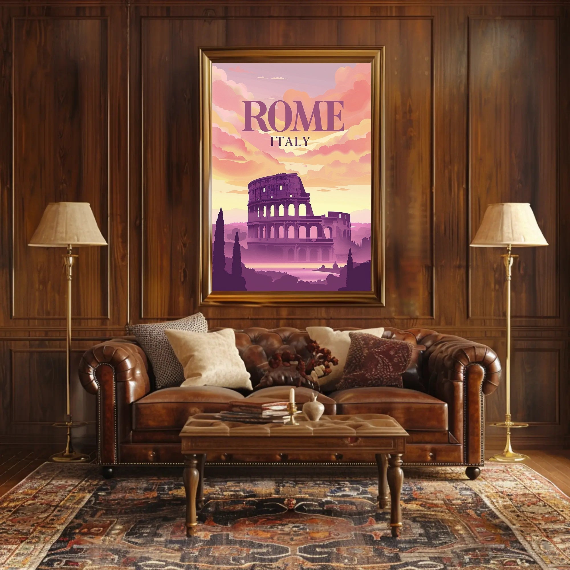 Colosseum Enchantment in Rome Travel Poster PosterGoat