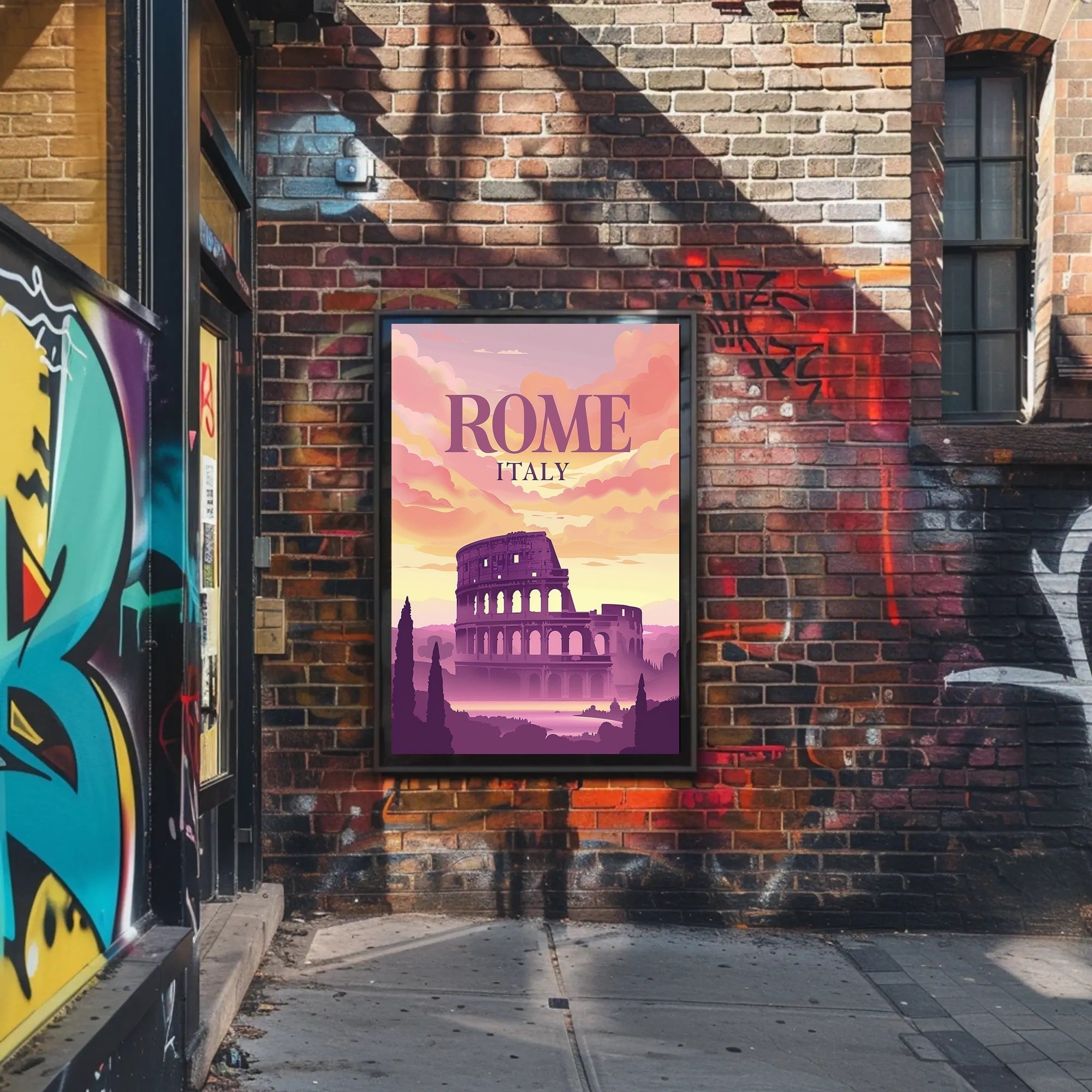 Colosseum Enchantment in Rome Travel Poster PosterGoat