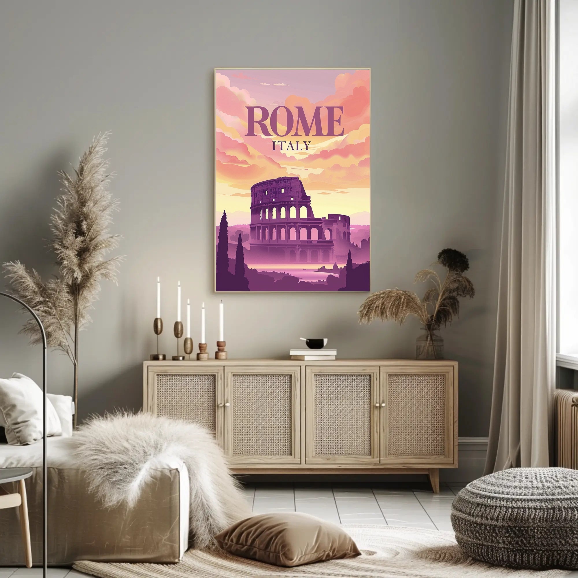 Colosseum Enchantment in Rome Travel Poster PosterGoat