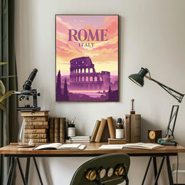 Colosseum Enchantment in Rome Travel Poster PosterGoat