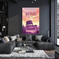 Colosseum Enchantment in Rome Travel Poster PosterGoat