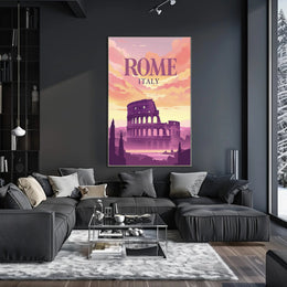Colosseum Enchantment in Rome Travel Poster PosterGoat