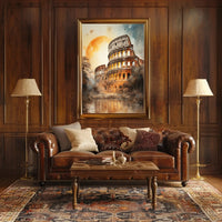 Colosseum Sunrise Artistic Travel Poster PosterGoat