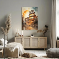 Colosseum Sunrise Artistic Travel Poster PosterGoat