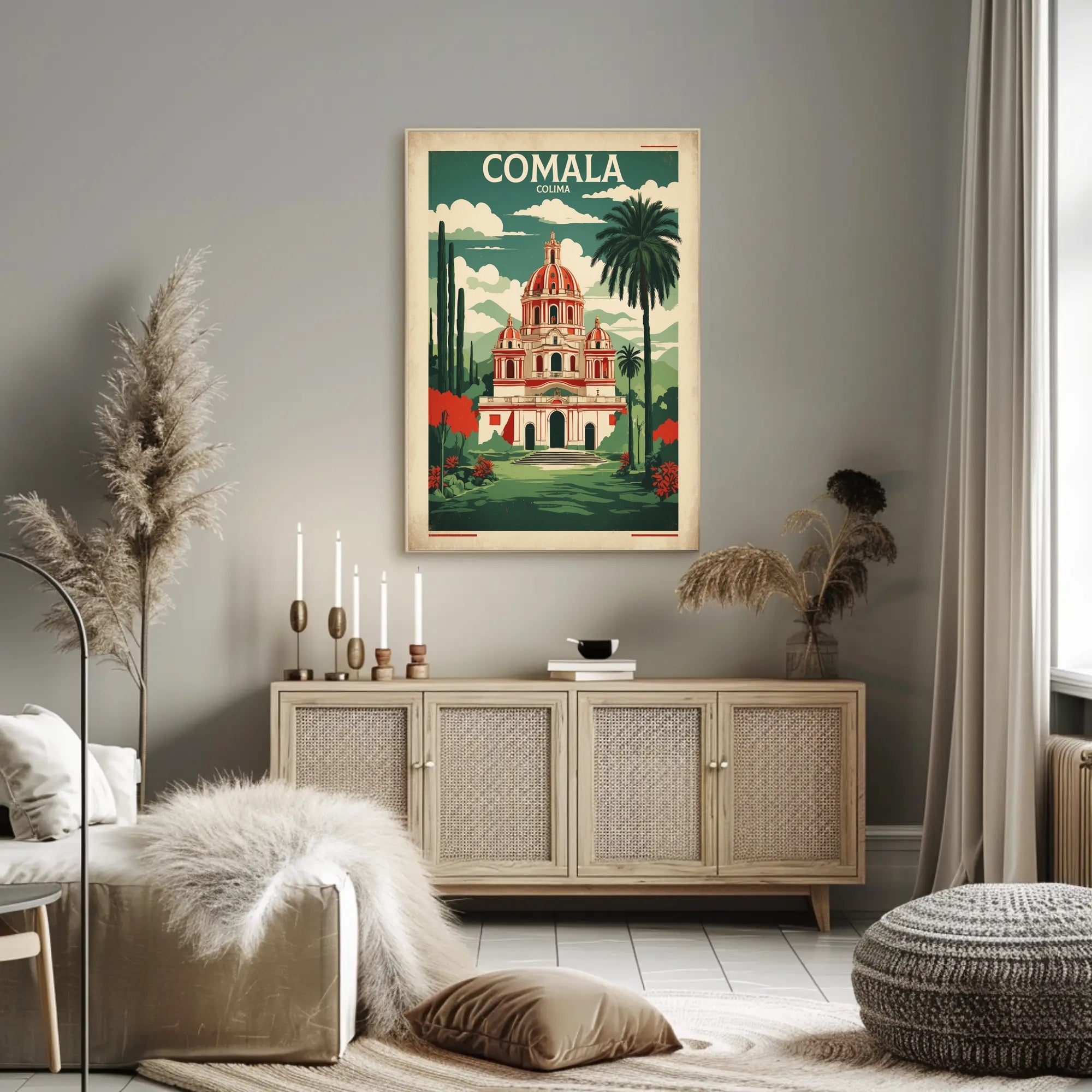 Comala Colima Vintage Travel Poster PosterGoat