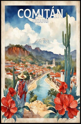 Comitán Chiapas Vintage Travel Art Poster PosterGoat