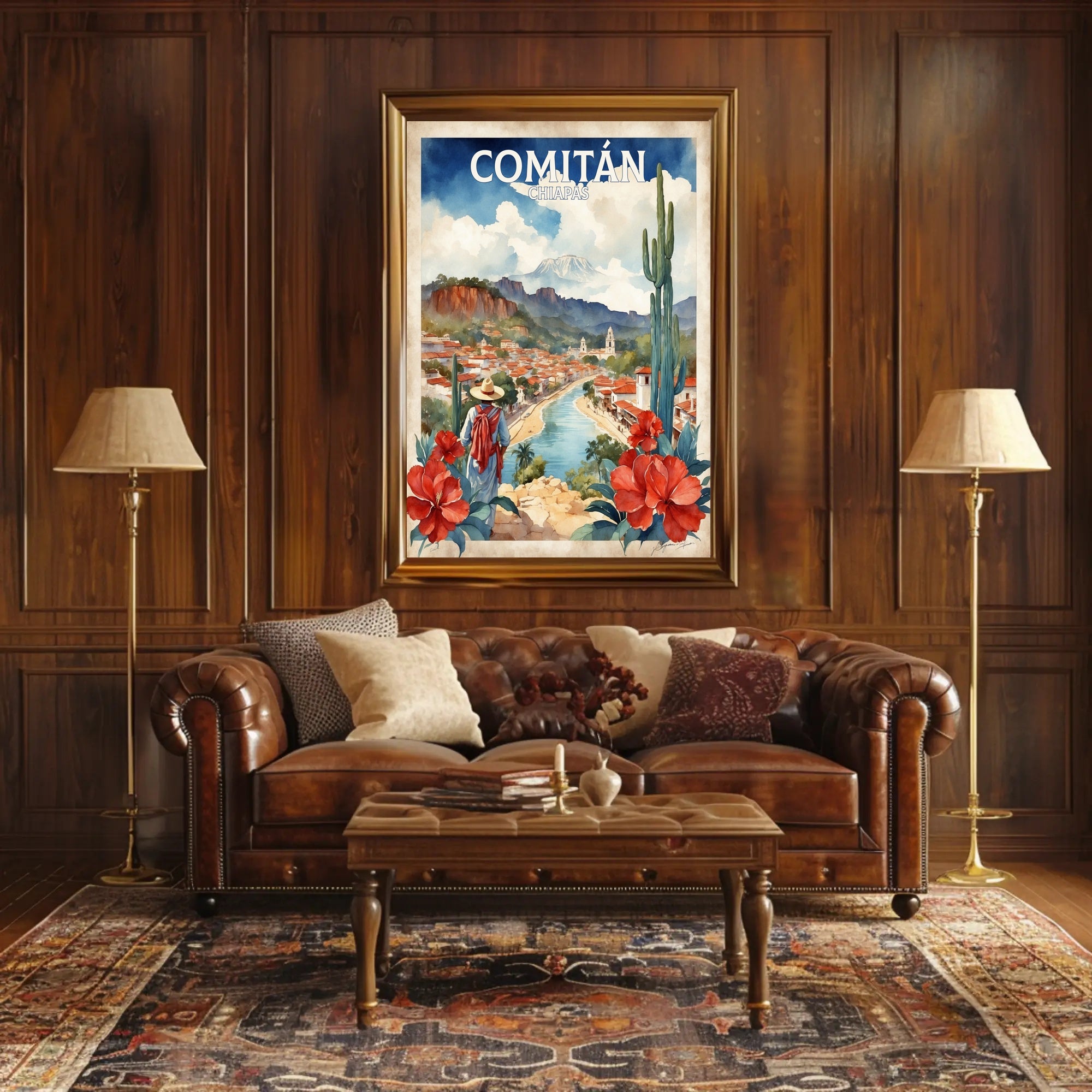 Comitán Chiapas Vintage Travel Art Poster PosterGoat