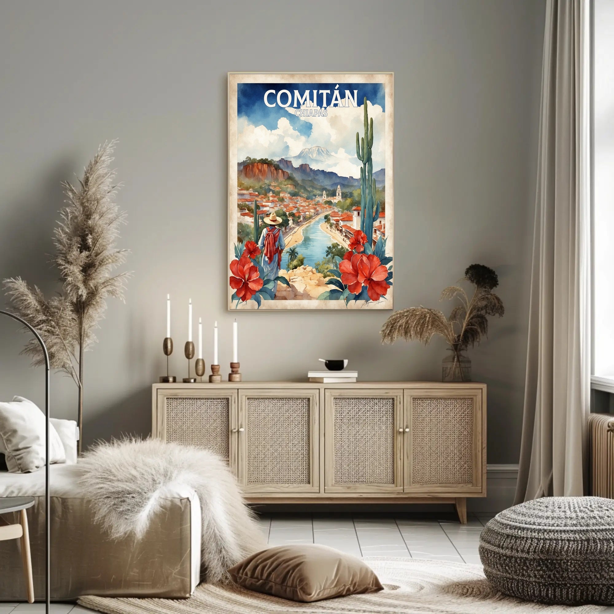Comitán Chiapas Vintage Travel Art Poster PosterGoat