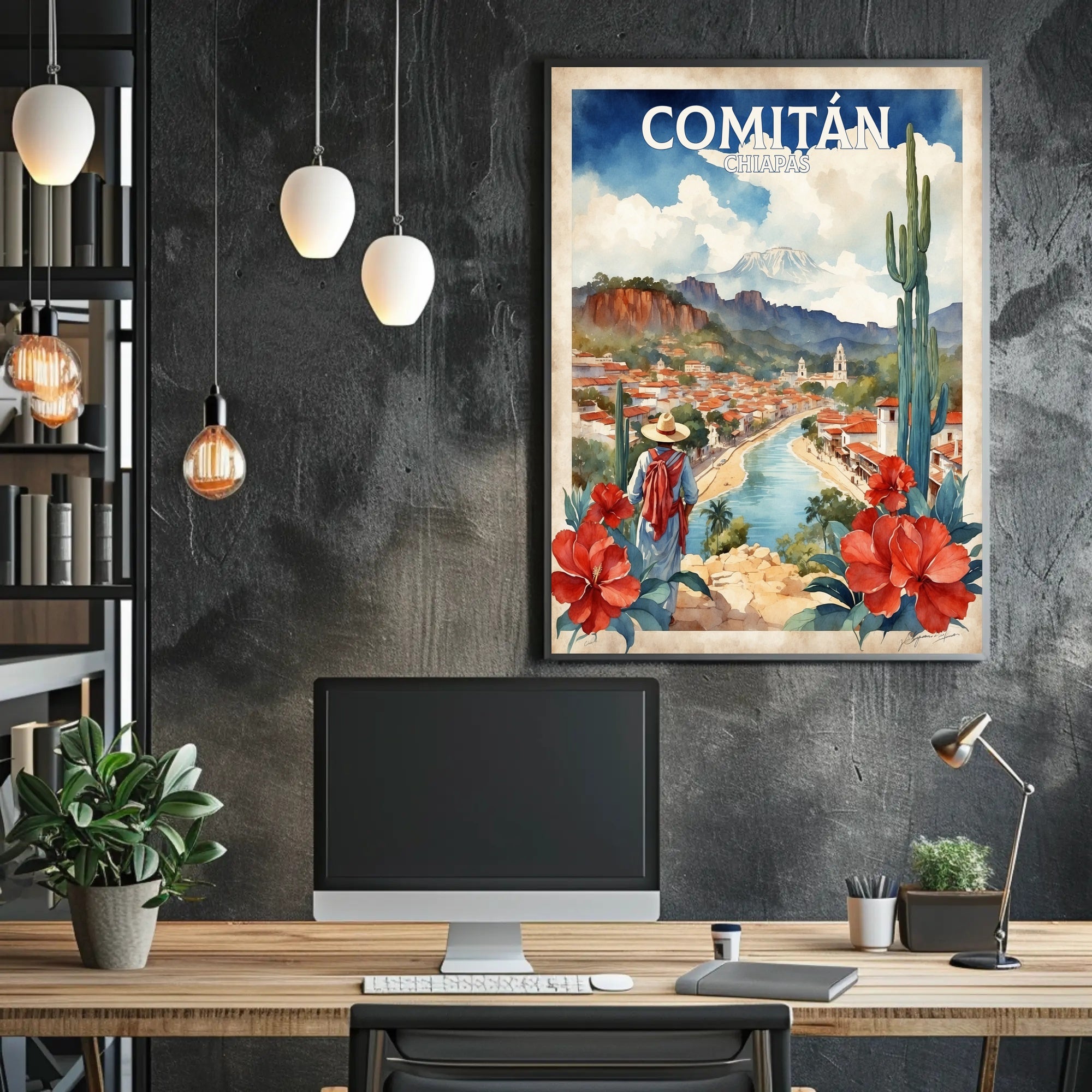 Comitán Chiapas Vintage Travel Art Poster PosterGoat