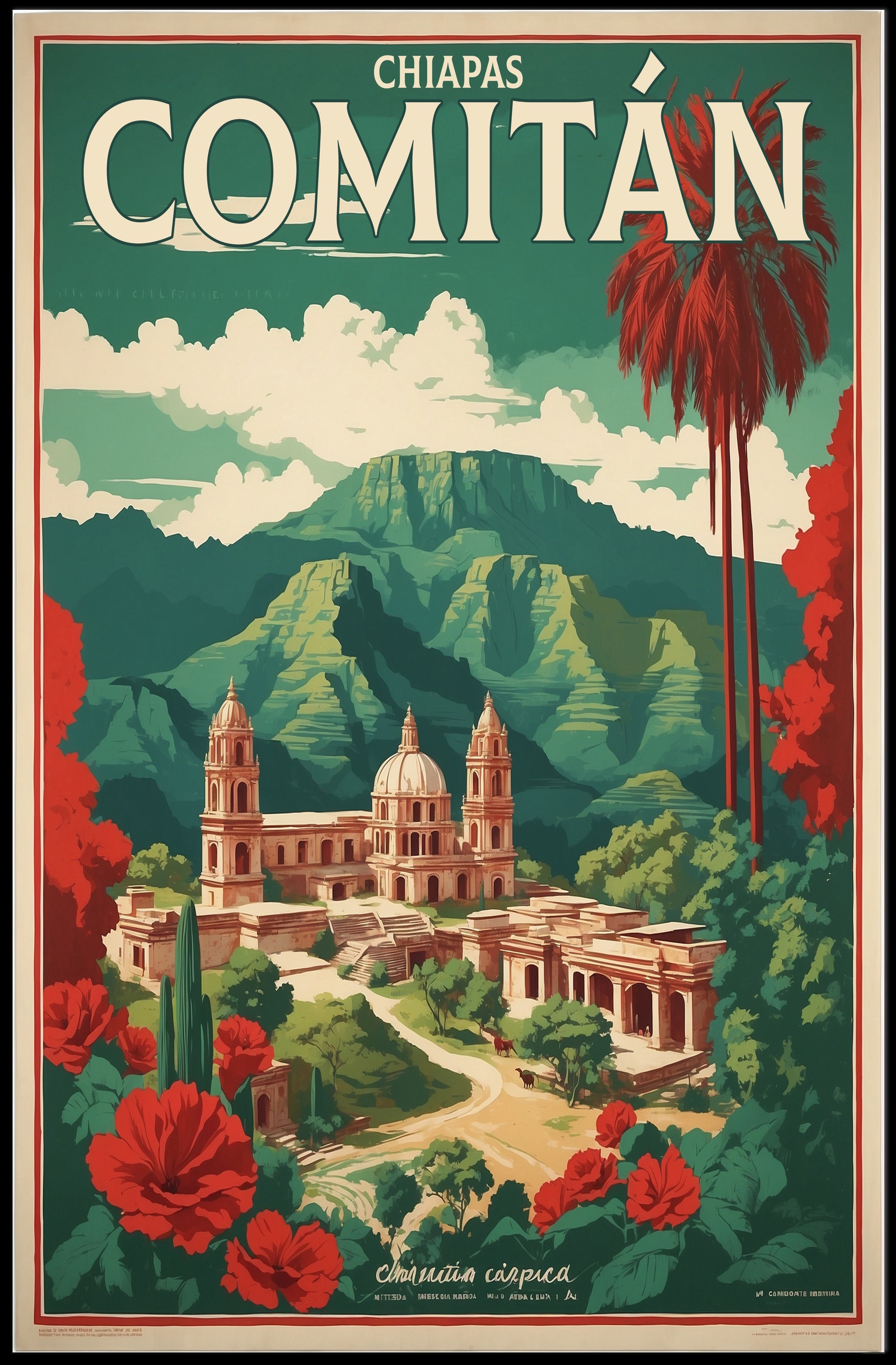Comitan Landscape Travel Art Print Travel Poster PosterGoat