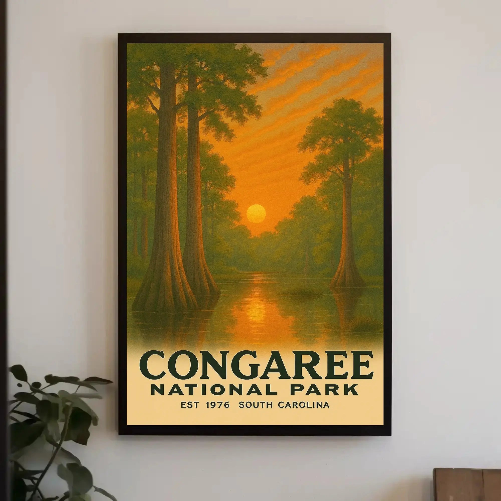 Congaree National Park Vintage Travel Poster PosterGoat