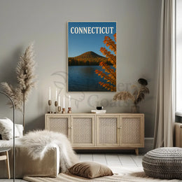 Connecticut Autumn Serenity Scenic Travel Poster PosterGoat
