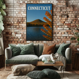 Connecticut Autumn Serenity Scenic Travel Poster PosterGoat