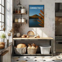 Connecticut Autumn Serenity Scenic Travel Poster PosterGoat