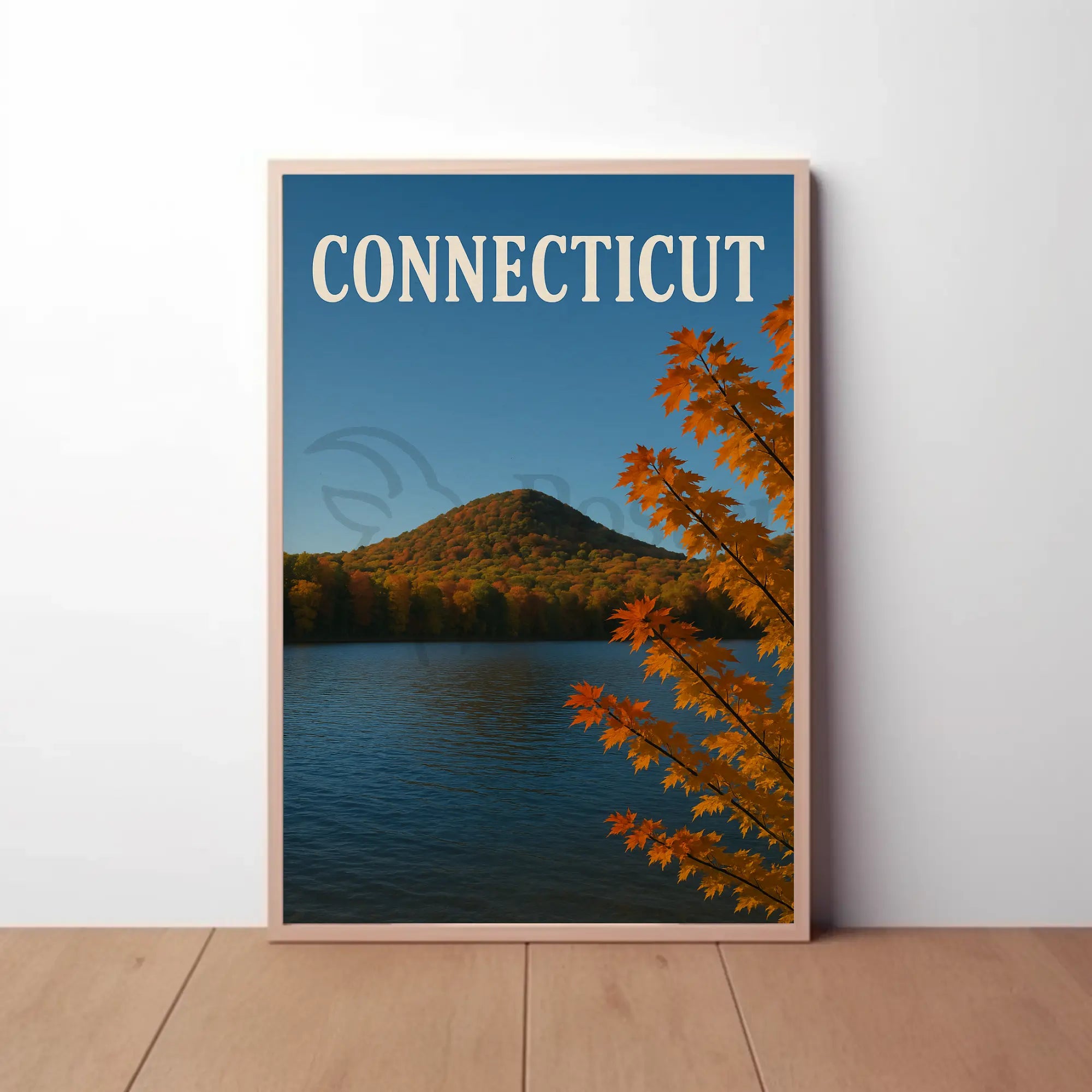 Connecticut Autumn Serenity Scenic Travel Poster PosterGoat