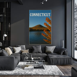 Connecticut Autumn Serenity Scenic Travel Poster PosterGoat