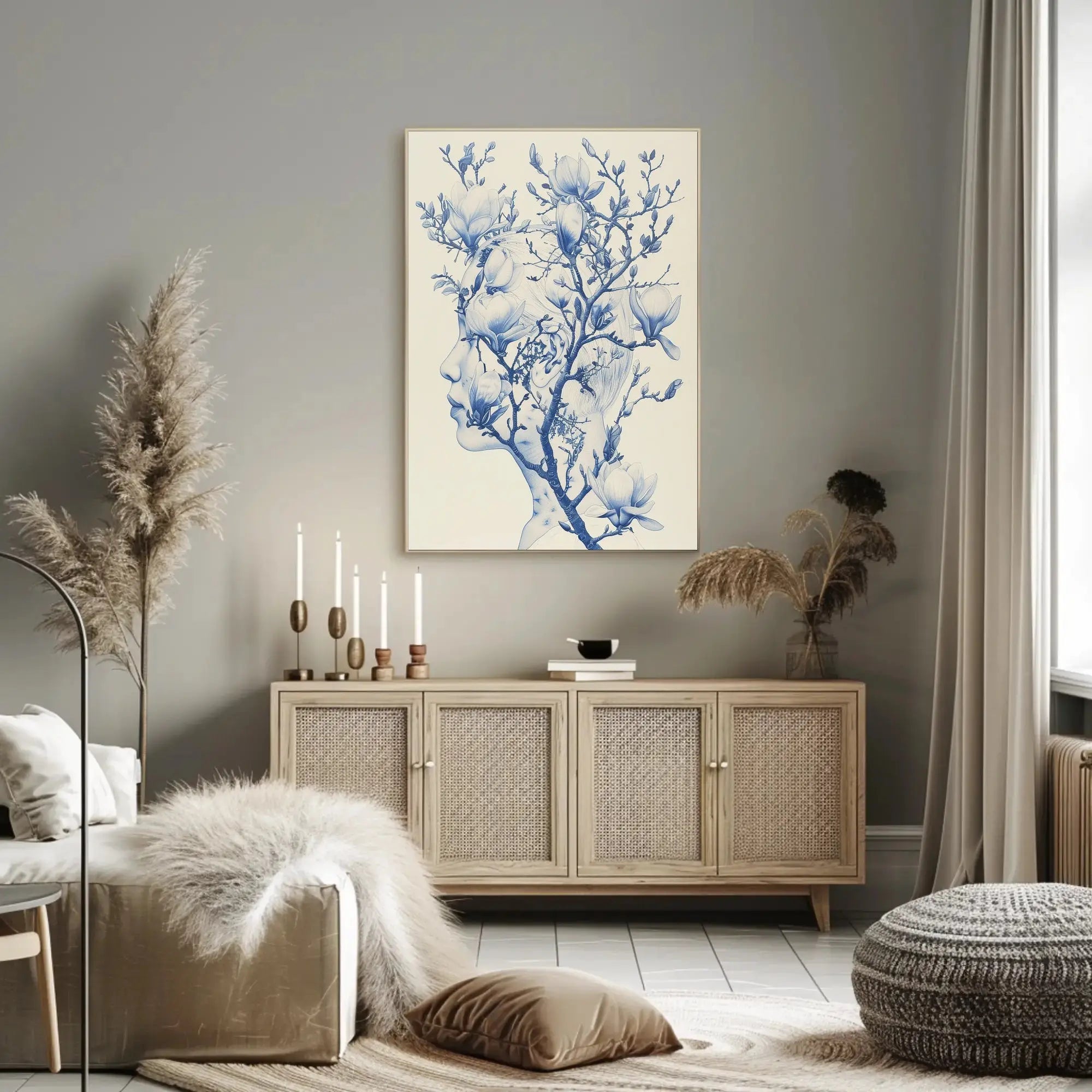 Connection of Humanity and Nature in Artistic Poster PosterGoat