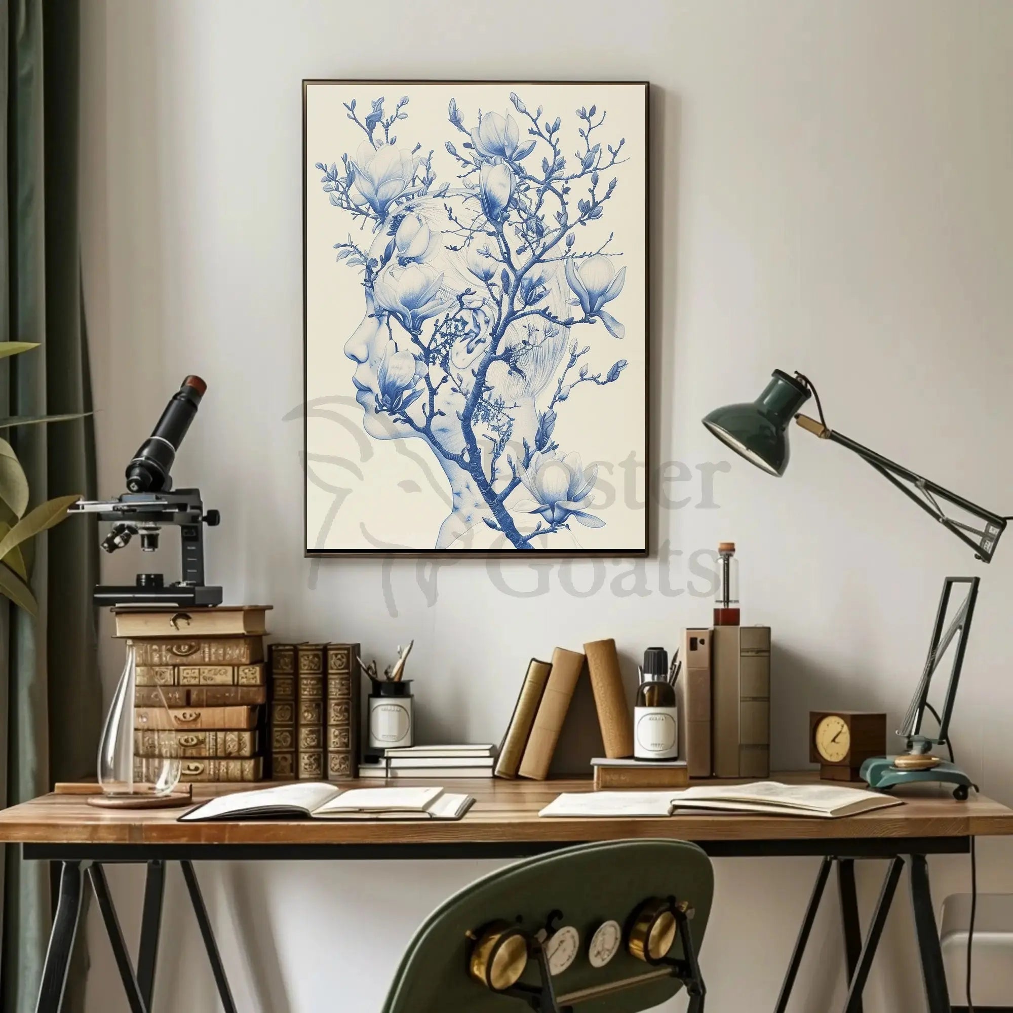 Connection of Humanity and Nature in Artistic Poster PosterGoat