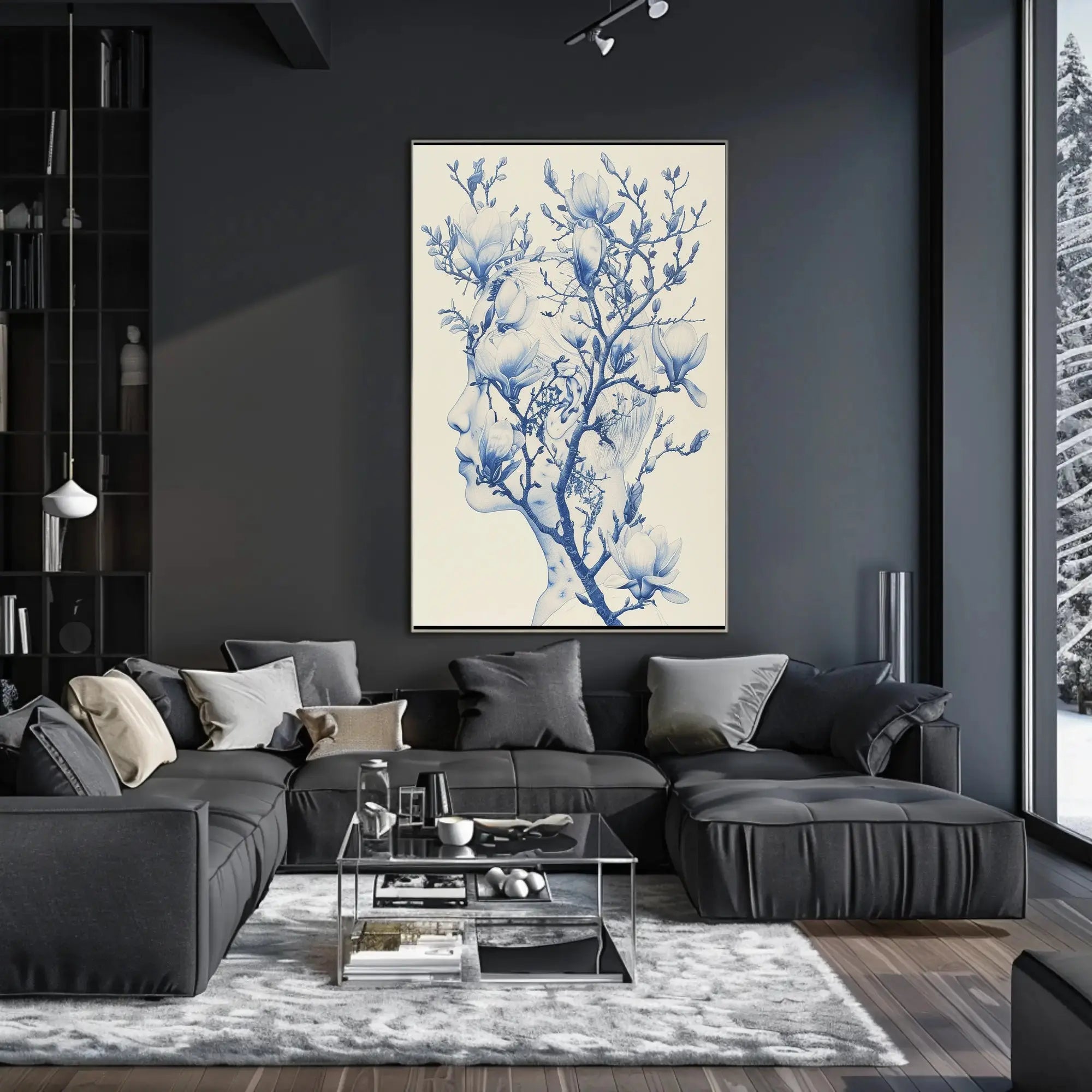 Connection of Humanity and Nature in Artistic Poster PosterGoat