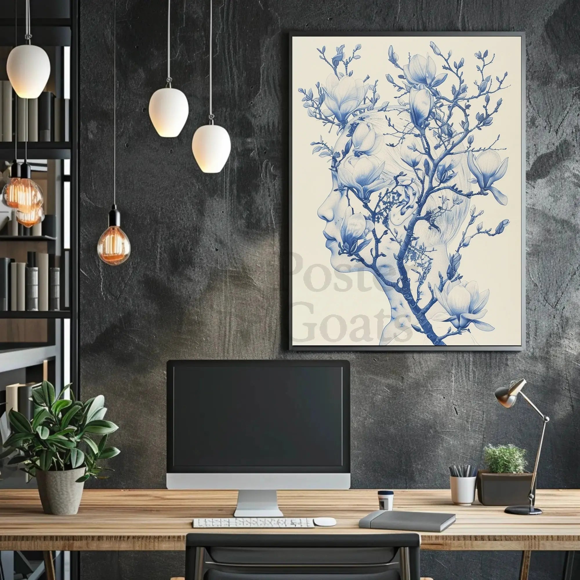 Connection of Humanity and Nature in Artistic Poster PosterGoat