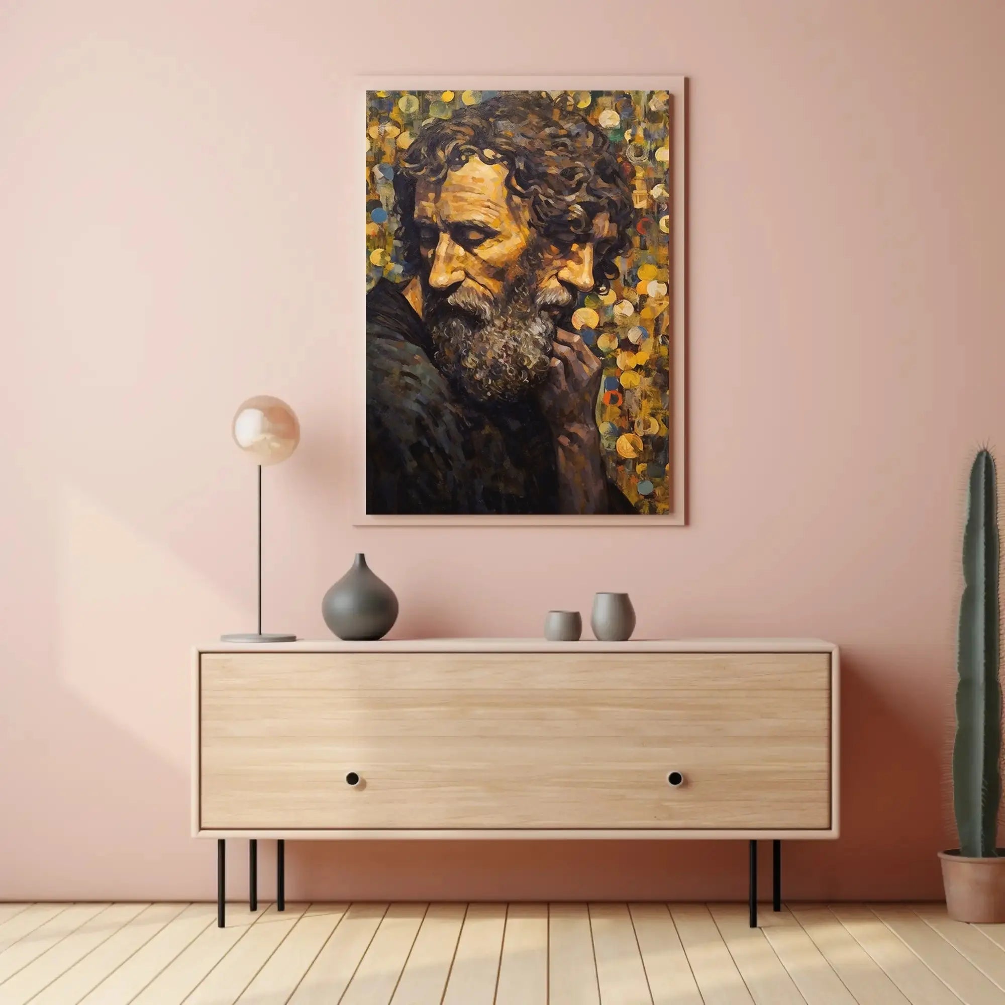 Contemplative Expression Timeless Introspection Artistic Poster PosterGoat