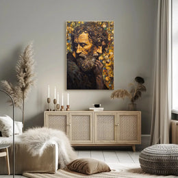 Contemplative Expression Timeless Introspection Artistic Poster PosterGoat