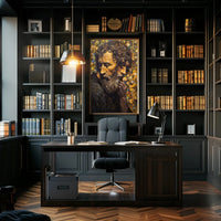 Contemplative Expression Timeless Introspection Artistic Poster PosterGoat