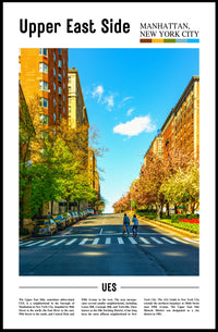 Contemporary Urban Scene Poster with New York City Travel Poster PosterGoat