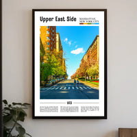 Contemporary Urban Scene Poster with New York City Travel Poster PosterGoat