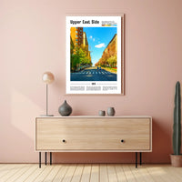 Contemporary Urban Scene Poster with New York City Travel Poster PosterGoat