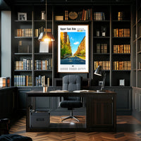 Contemporary Urban Scene Poster with New York City Travel Poster PosterGoat
