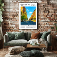 Contemporary Urban Scene Poster with New York City Travel Poster PosterGoat