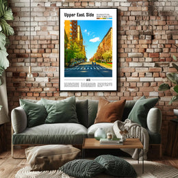 Contemporary Urban Scene Poster with New York City Travel Poster PosterGoat