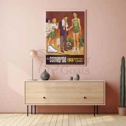 Converse Retro Basketball Nostalgia 1966 Sports Poster PosterGoat