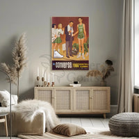 Converse Retro Basketball Nostalgia 1966 Sports Poster PosterGoat