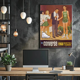 Converse Retro Basketball Nostalgia 1966 Sports Poster PosterGoat