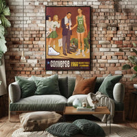 Converse Retro Basketball Nostalgia 1966 Sports Poster PosterGoat